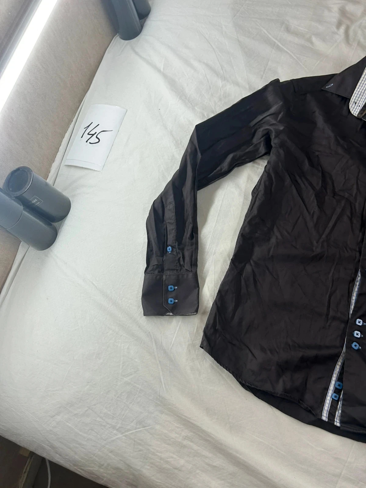 Black solid Devred slim fit shirt – photo 4